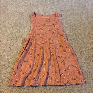 American Eagle Outfitters Peach Floral Tank Top